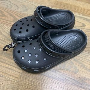 Crocs new with tag kids cutie crush black clog slight platform
